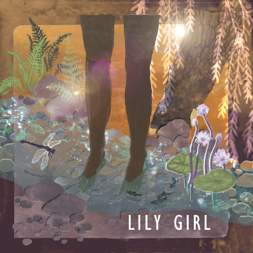 Shows an illustration for a song called lily girl